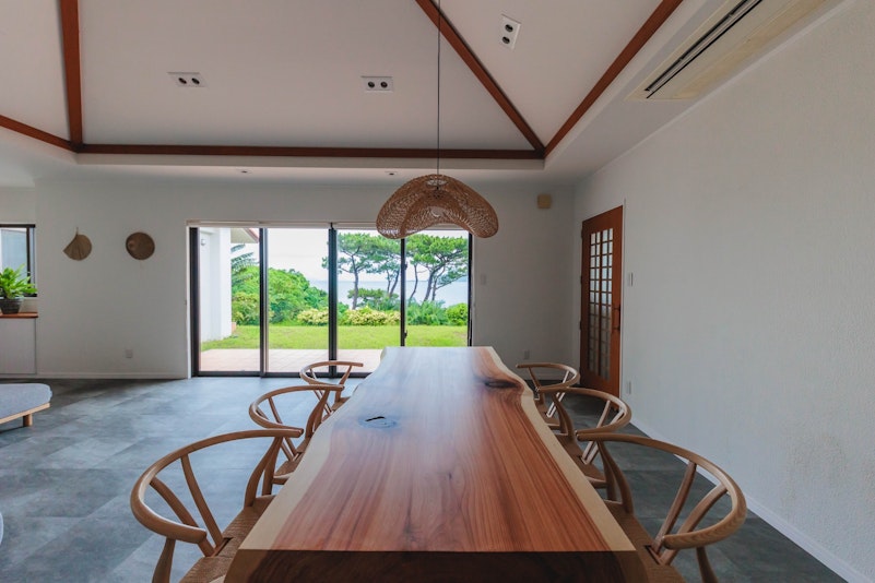 最高の景色のリビングテーブル