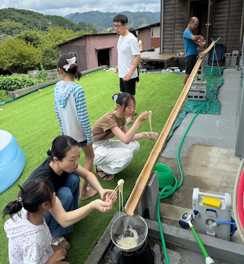 みんなで流し素麺