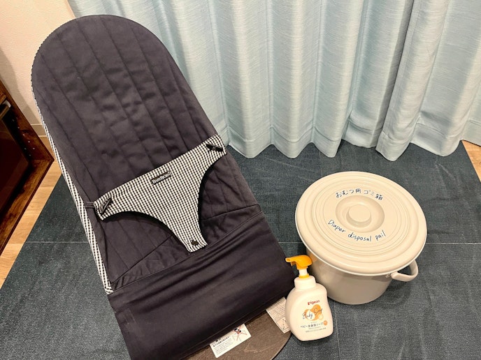 ・【ベビー用品】バウンサー、オムツ入れ、ベビーソープ、ベビーチェアを完備。小さなお子様連れも安心です