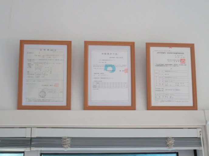 旅館業法許可証