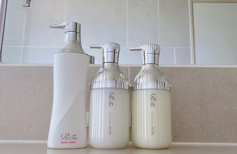 美容ブランド「ReFa」のシャンプー・トリートメント・ボディウォッシュをご用意。...