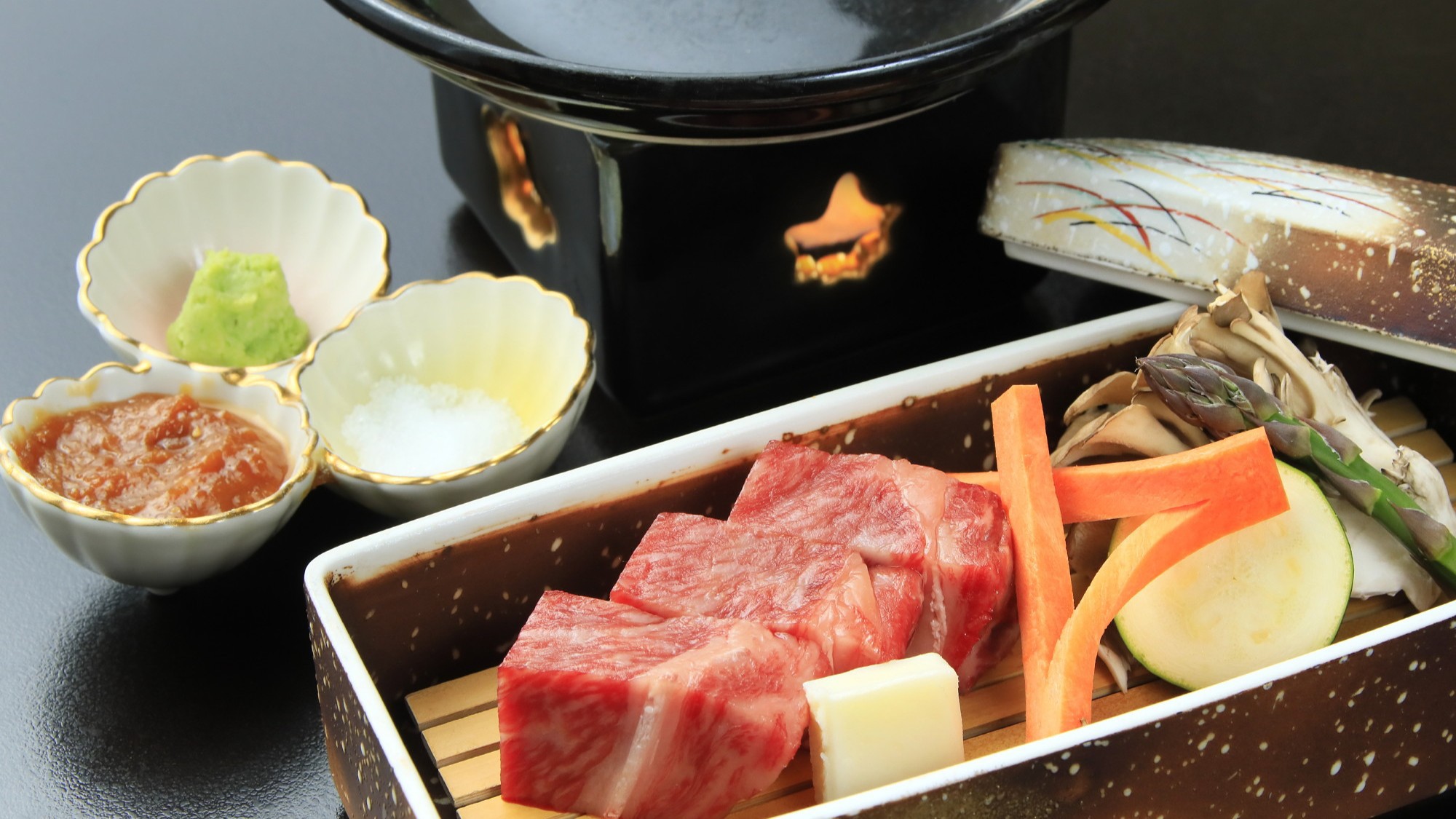 【信州プレミアム牛付会席】≪2食付≫夕食メインは信州プレミアム牛！下條温泉の美肌の湯と星★を愉しむ