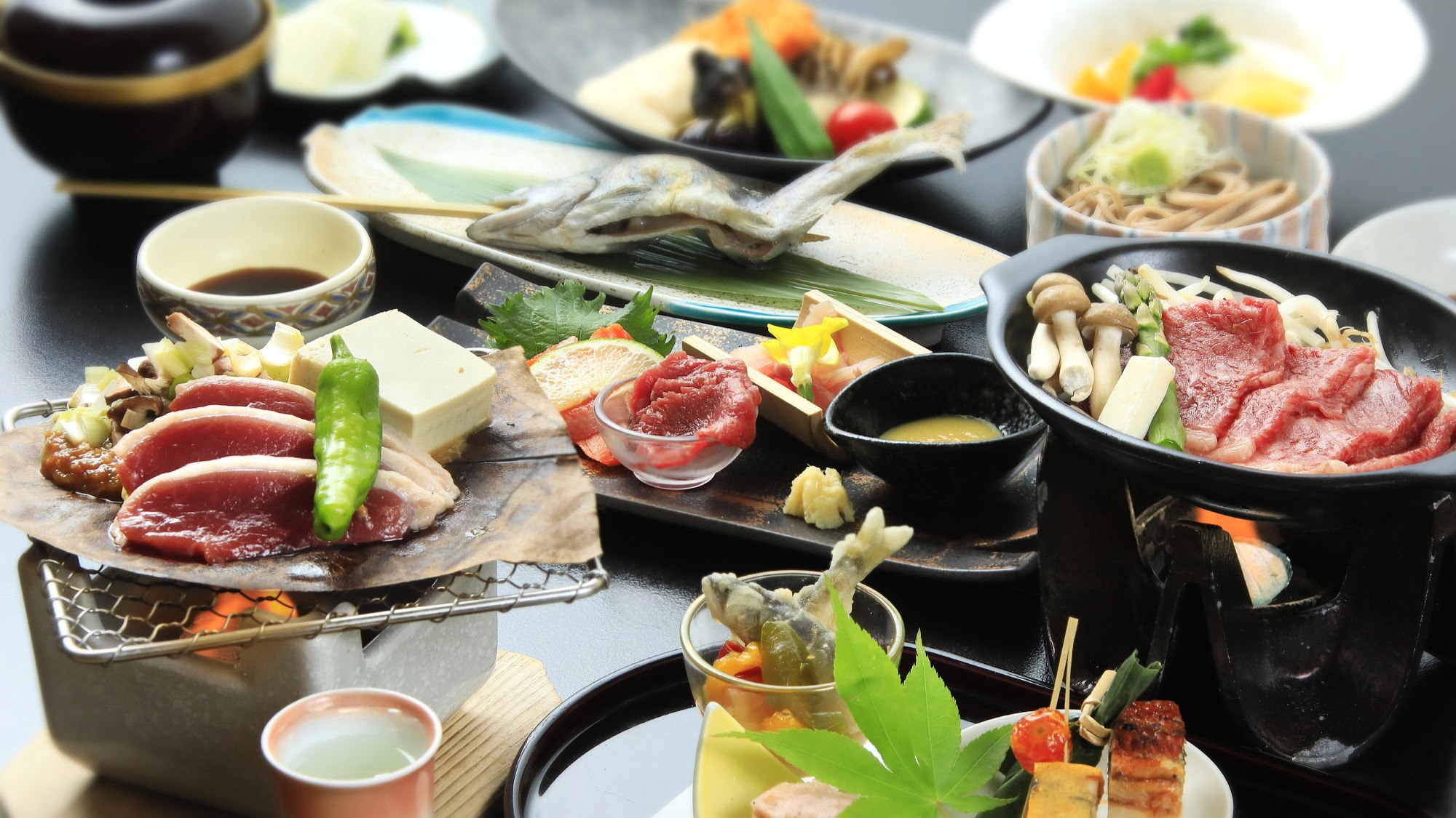 【地元酒蔵の日本酒付】×【朴葉みそ会席】≪2食付≫地元酒蔵の日本酒【喜久水】と下條温泉の美肌の湯