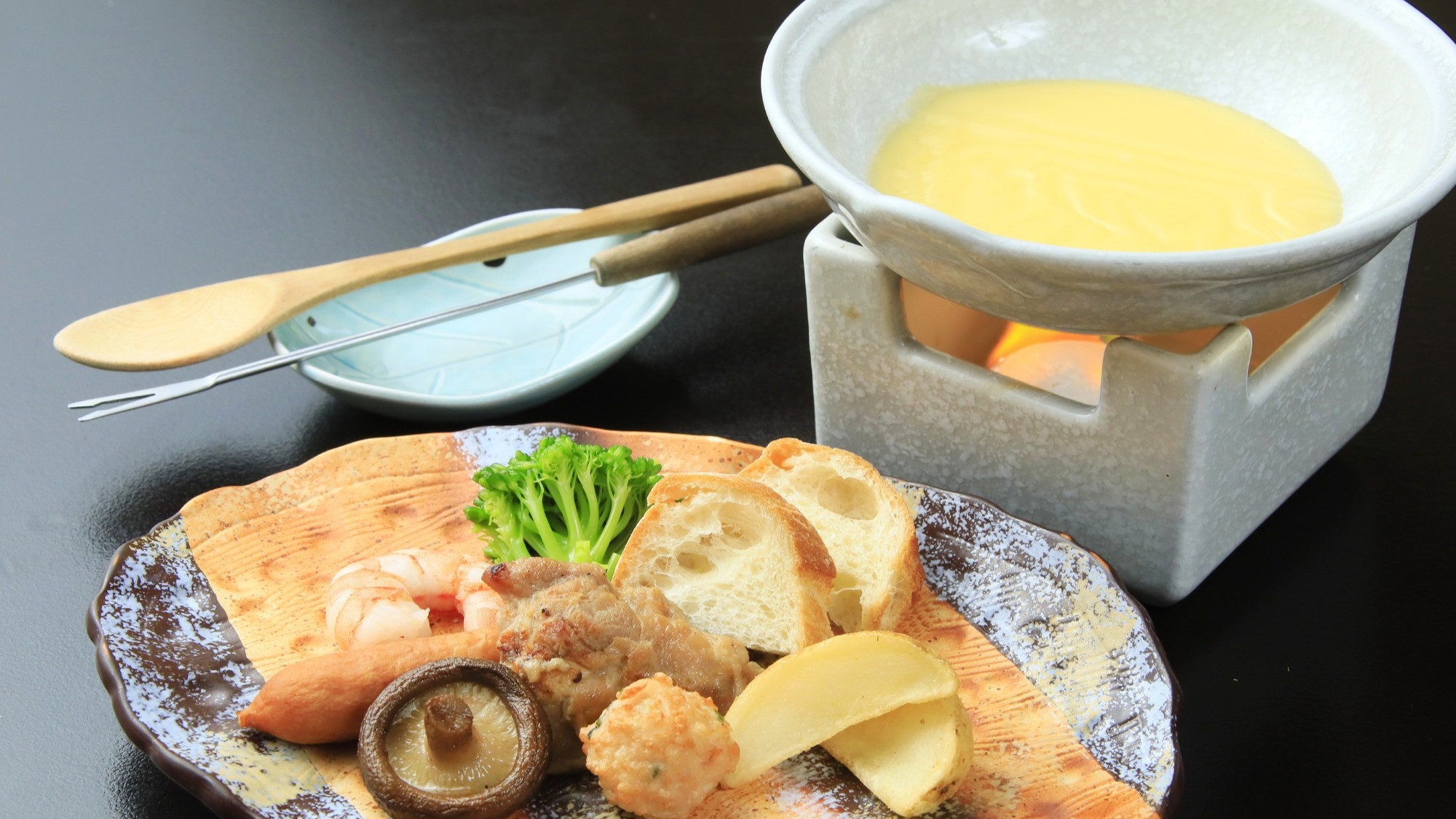 【オリジナルオーガニックワイン付】×【チーズフォンデュ会席】≪2食付≫下條温泉の美肌の湯と星を愉しむ