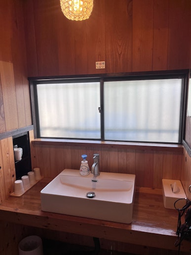 広めの洗面台。