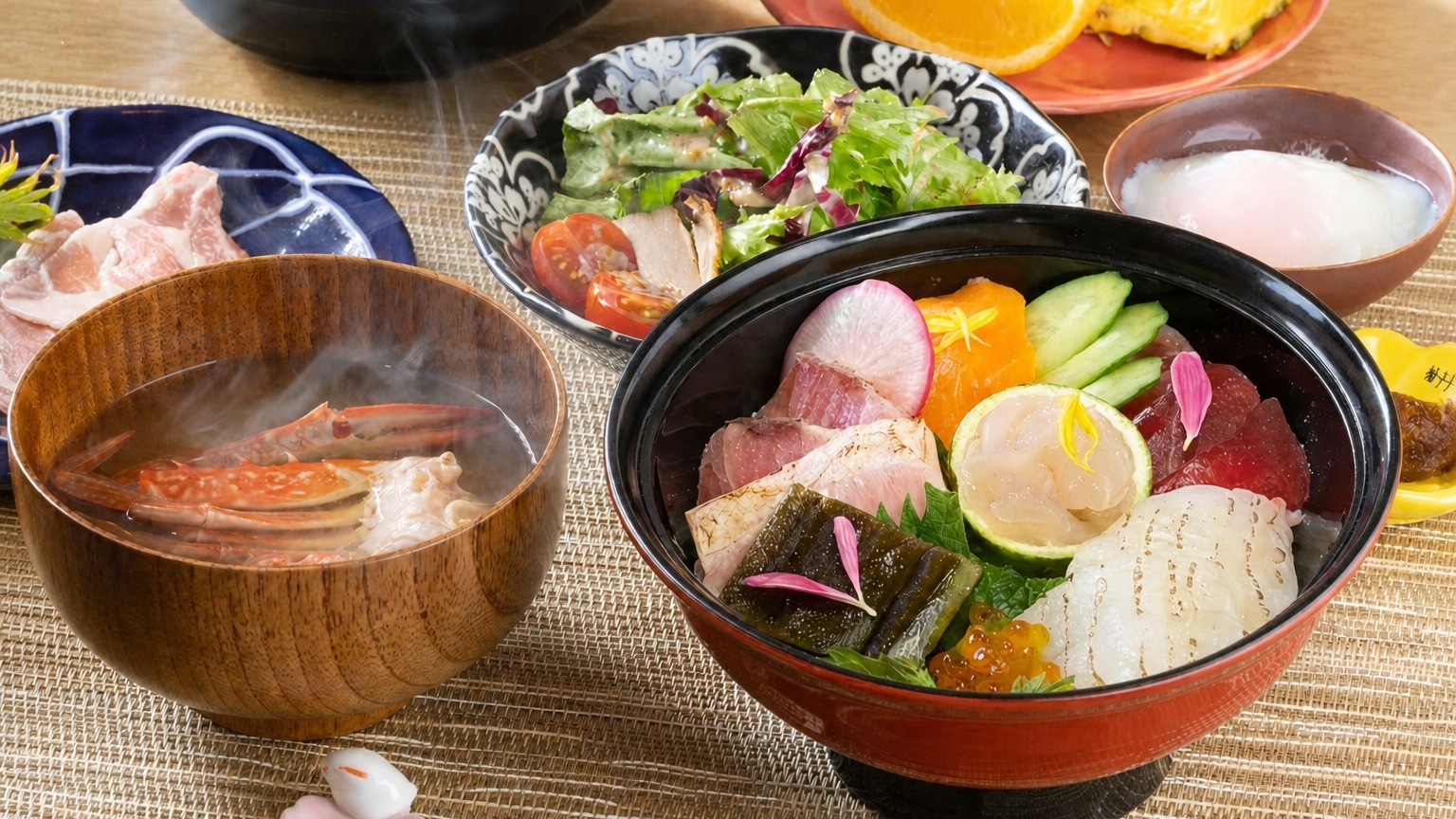 【朝食は海鮮丼】これを食べに来る朝ごはん｜夕食は黒毛和牛ヒレステーキ付 (1泊2食)