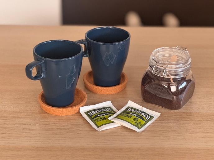 緑茶、コーヒー無料