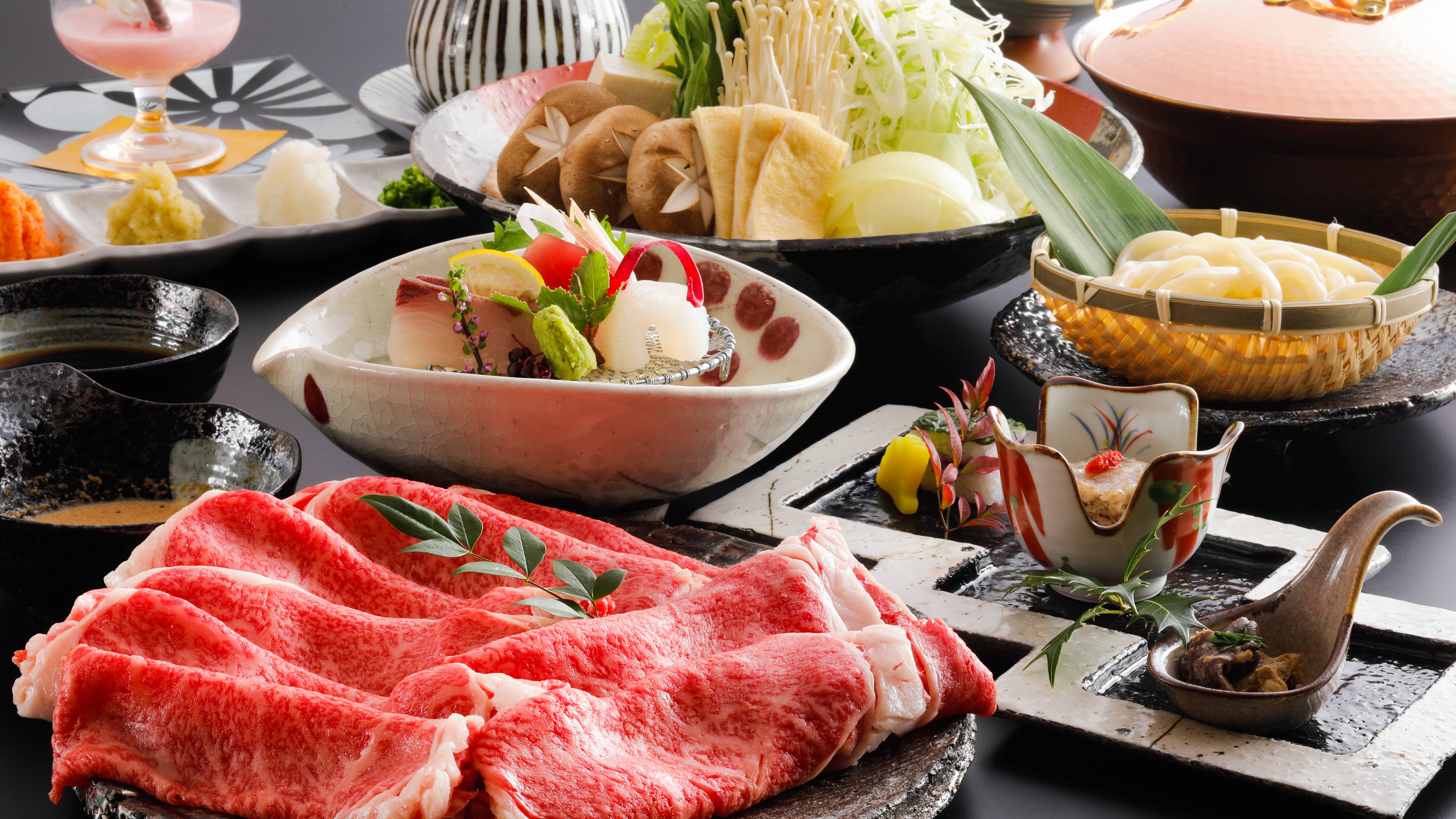 姫路和牛すき鍋がメインの御膳