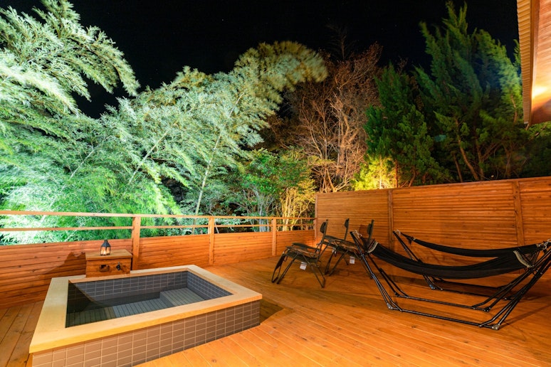 美しい竹林のイルミネーションがあなただけの物