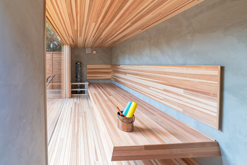 １0平米もあるプライベートサウナ