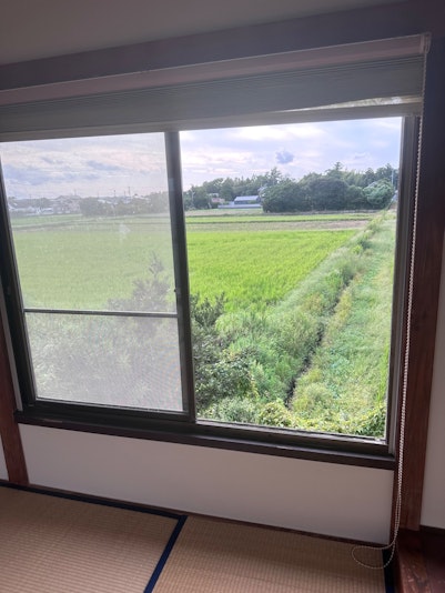 ２階和室から見える田園風景