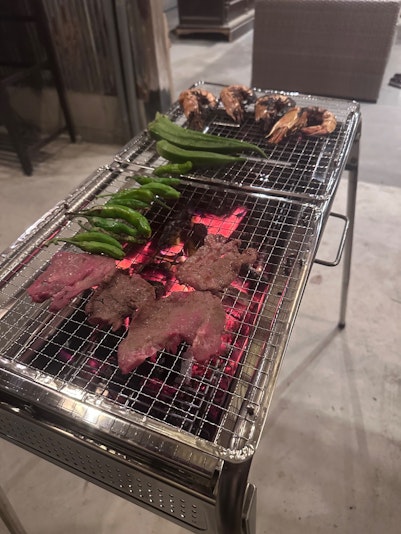 雨の日でもBBQ出来るのが嬉しい！