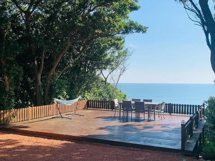 ウッドデッキから眺める太平洋