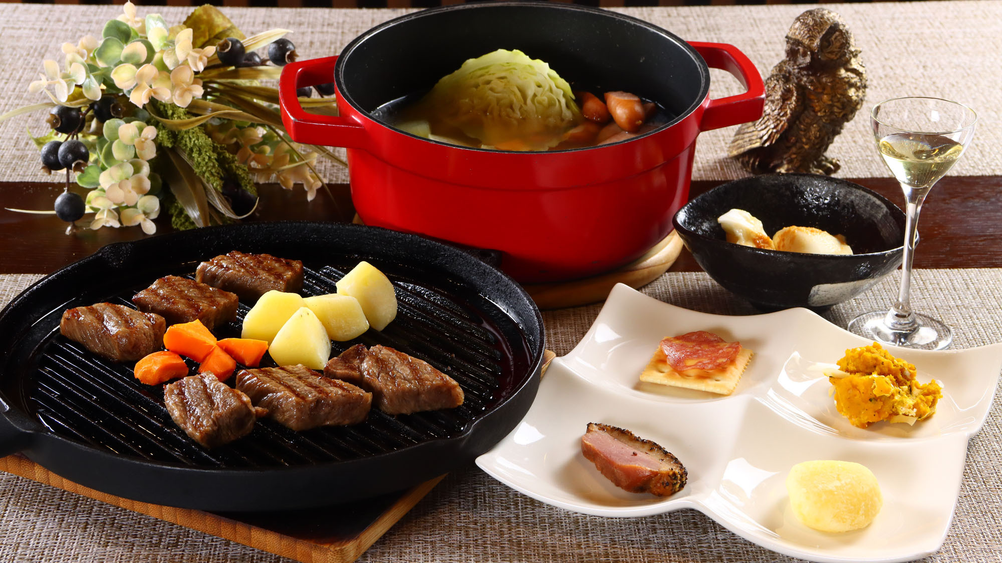 【リーズナブル】夕食はシンプルに♪ポトフとステーキの饗宴【1泊2食】