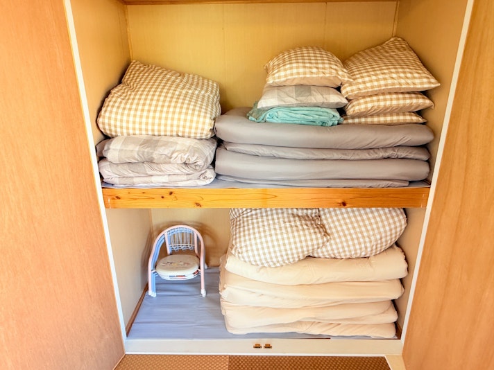 充実したリネン収納