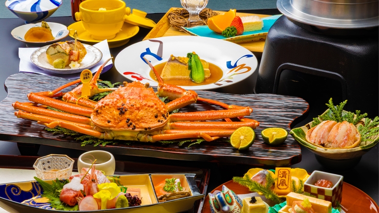 【タグ付越前がに一杯付き】「焼き」と「刺し」からお選びいただける冬の味覚の王様 かに懐石プラン