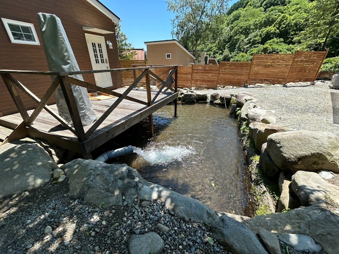 専用釣り堀、BBQスペース