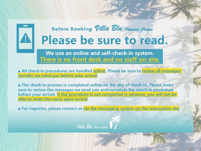 Please read this before making a reservation....