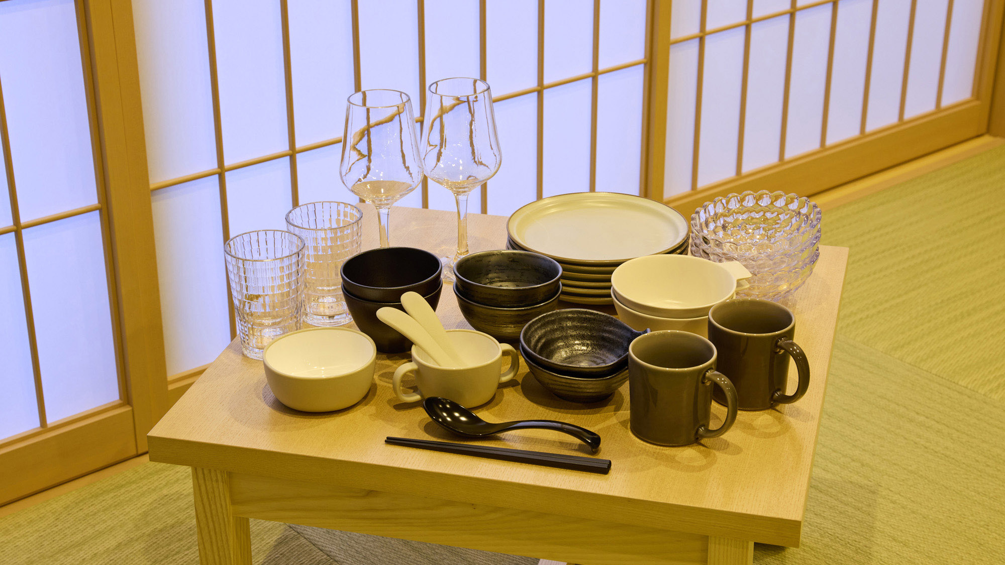 【カトラリー:全客室共通】全室共通備え付けのカトラリー類