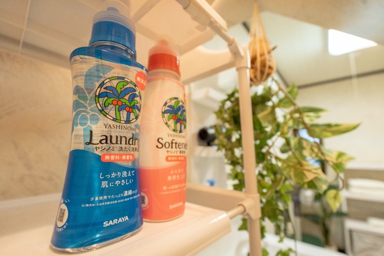 洗剤はオーガニックのYASHINOMI洗剤を準備しています。