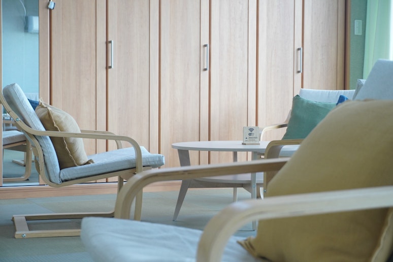 ロビーでゆったり。