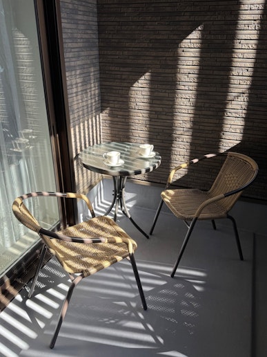 バルコニー休憩スペース