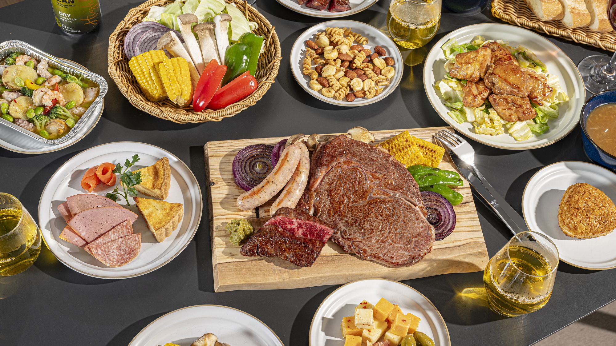 夕食メニュー：鉄板焼き