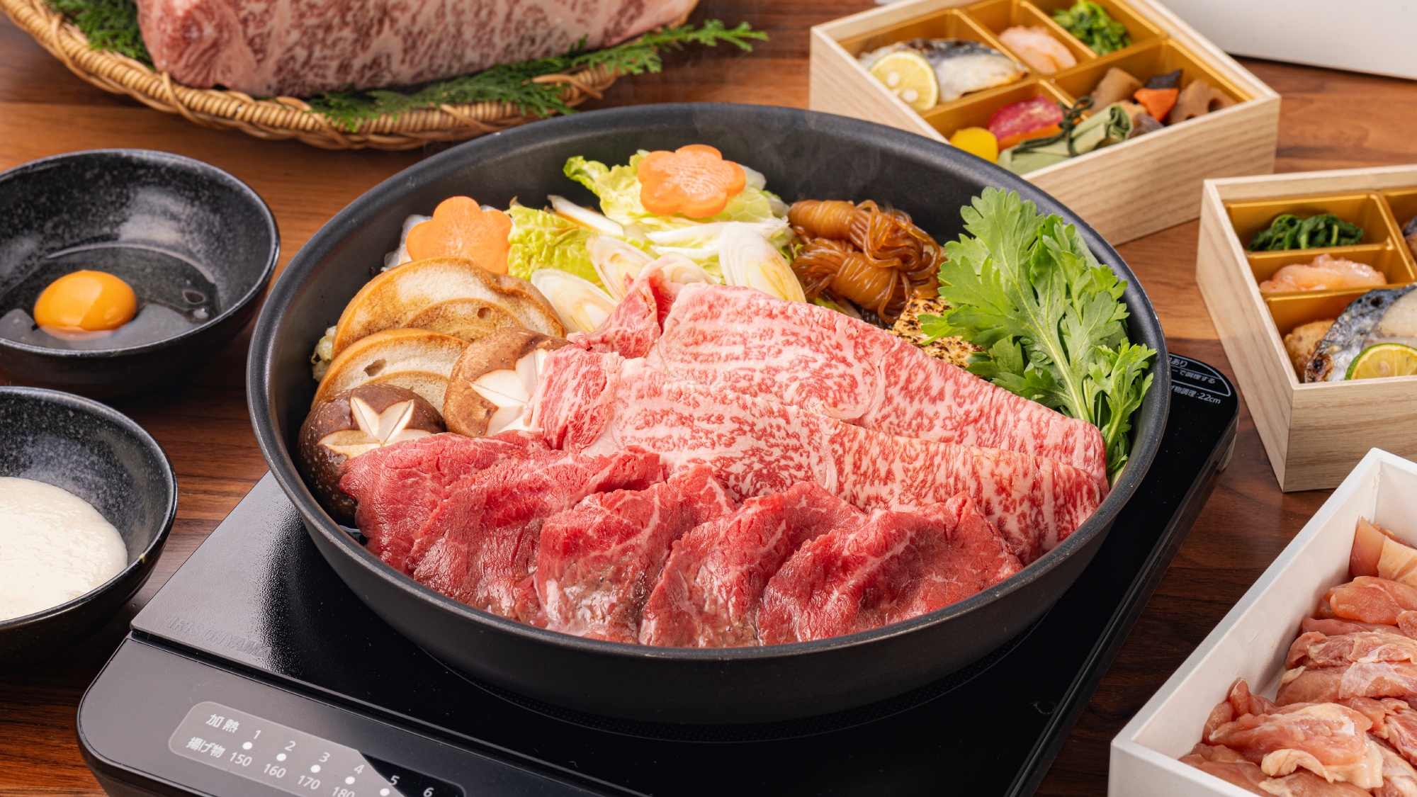 夕食メニュー：すき焼き