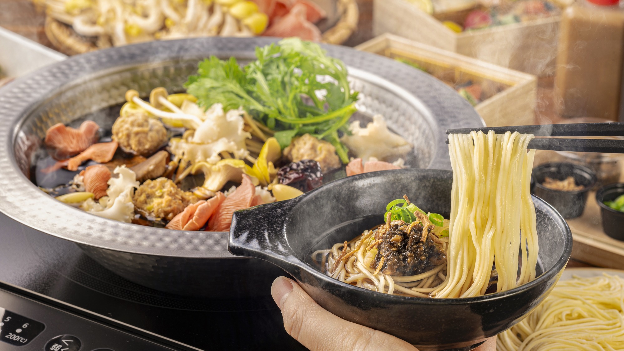 夕食メニュー：鴨鍋