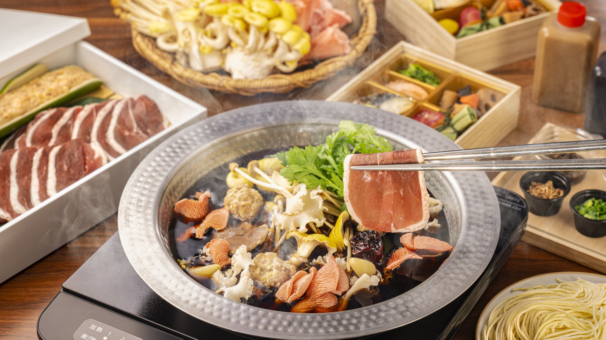 夕食メニュー：鴨鍋