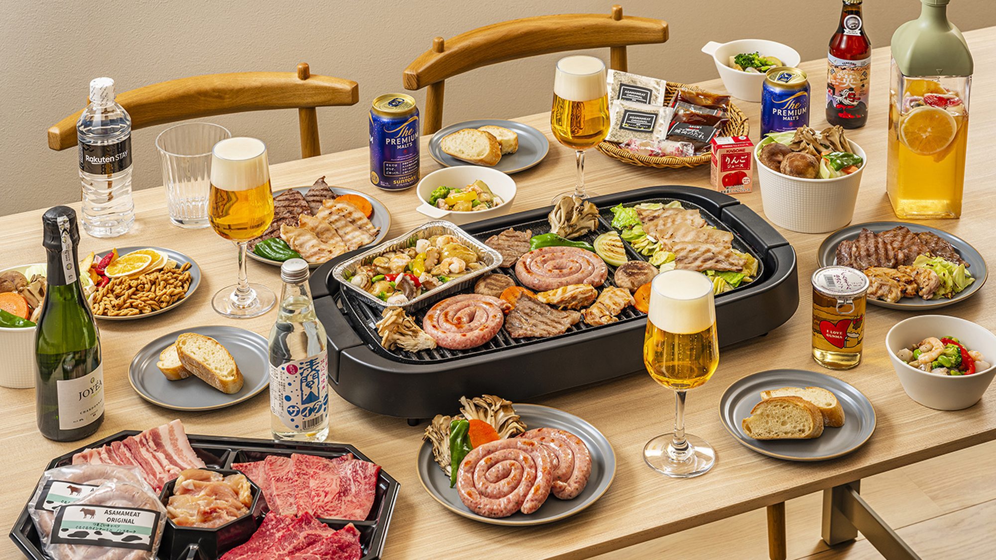 【プレオープン★アンケートあり】5種から選べる夕食と和洋選べる朝ごはん！（夕朝食付／6名分）