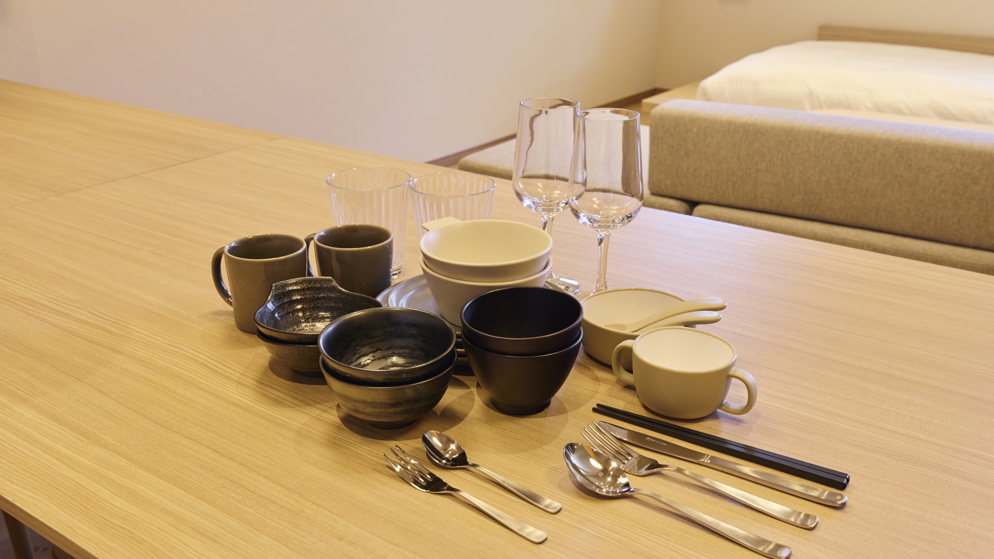 【その他：設備】全室共通備え付けのカトラリー類