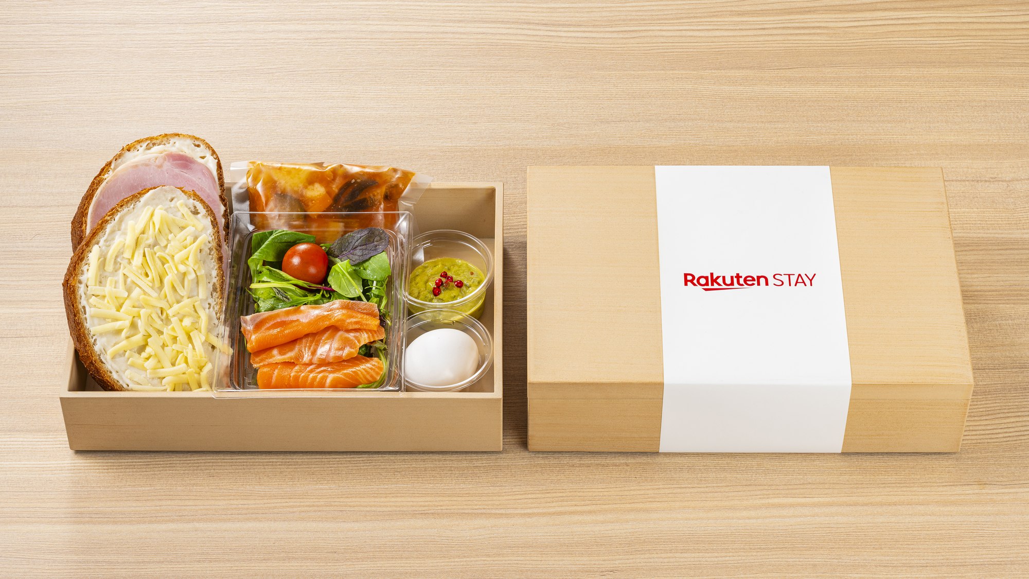 【食事：洋朝食】お一人分ずつセットにして冷蔵庫へ準備いたします