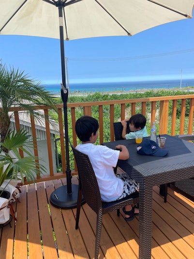 海を見ながらのんびりひと時