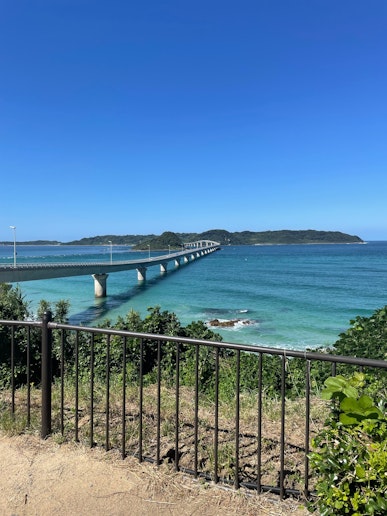 角島大橋を渡った先です。