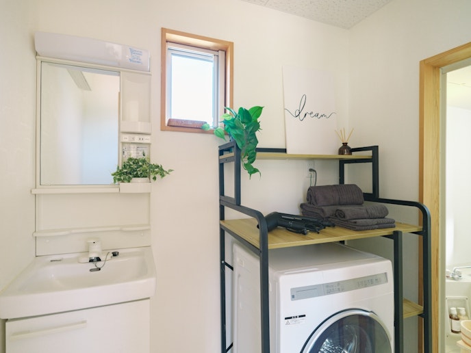 使い勝手を考えた、機能的な洗面スペース