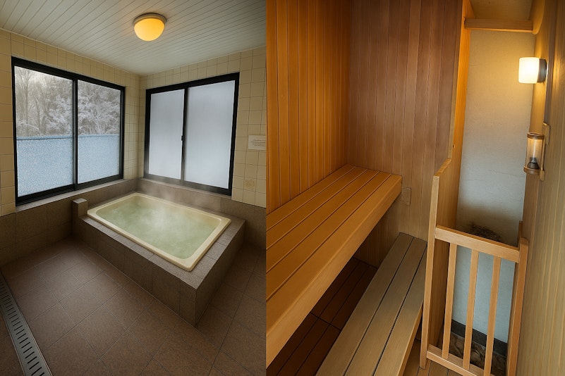 サウナ付き大浴場