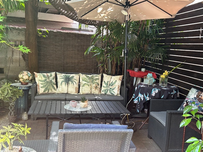 ガーデンテラスでBBQも可能