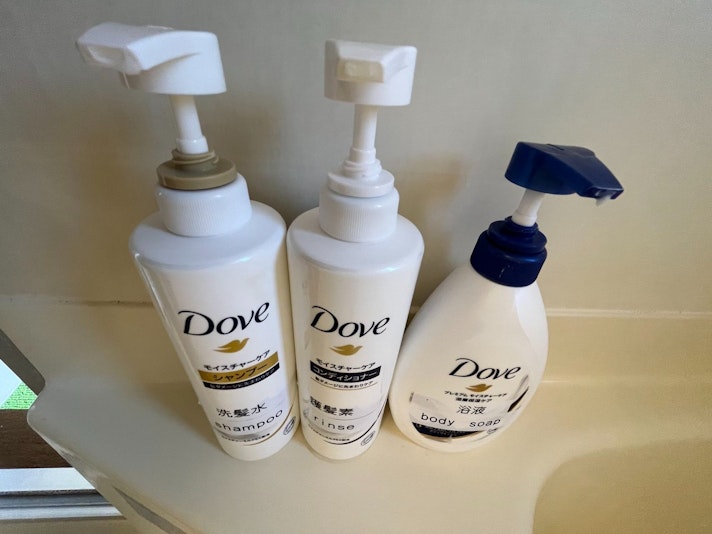シャンプ、リンス、ボディーソープ