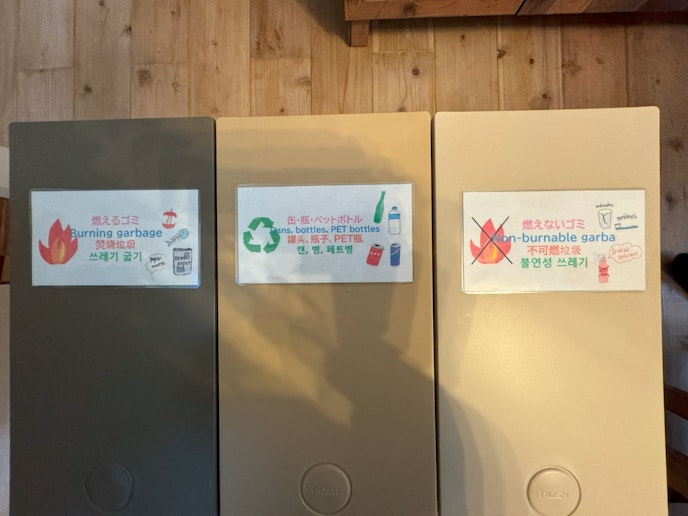 ゴミは分別し、そのまま室内に保管ください