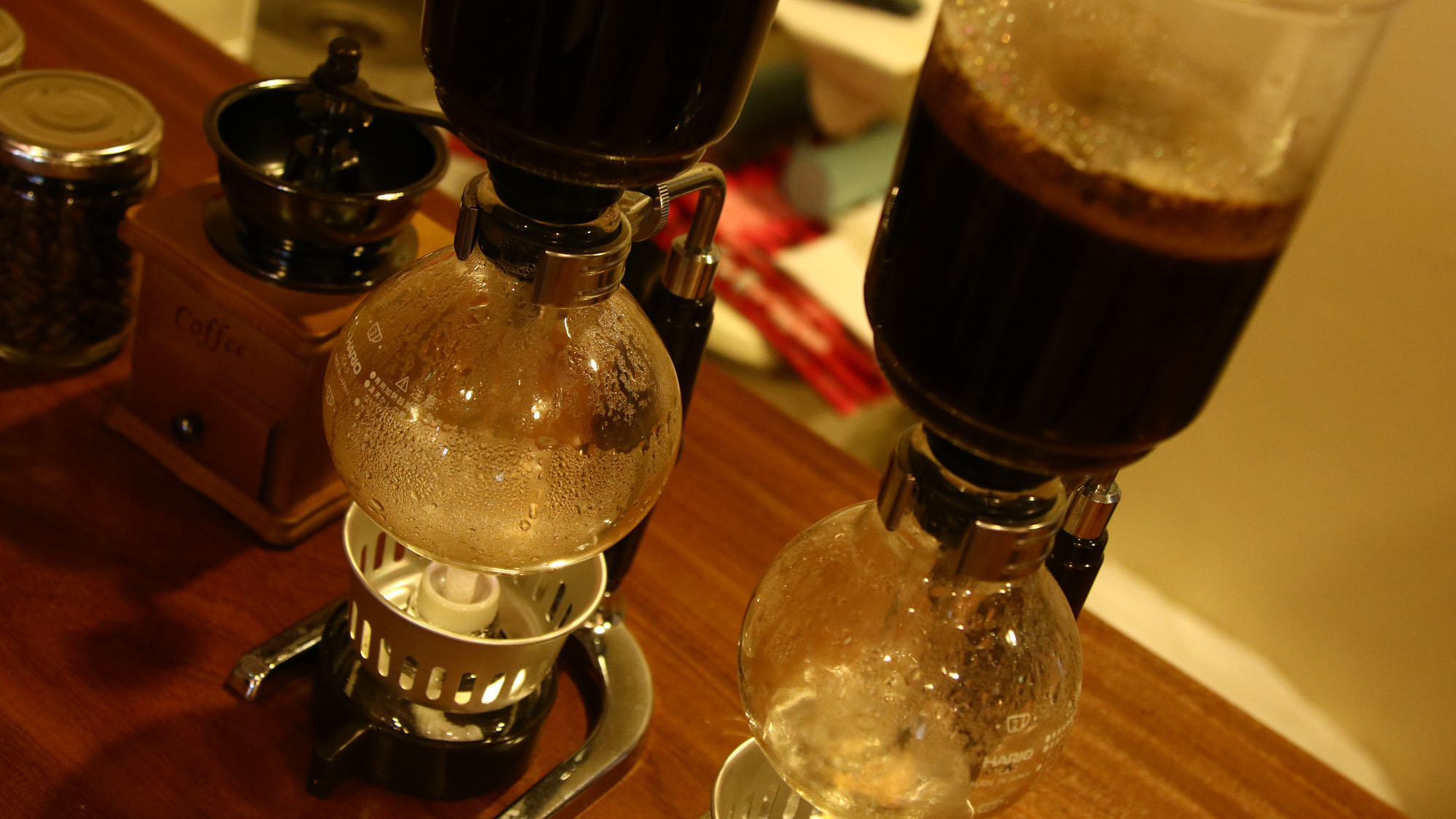 コーヒーが出来上がる過程も面白い*