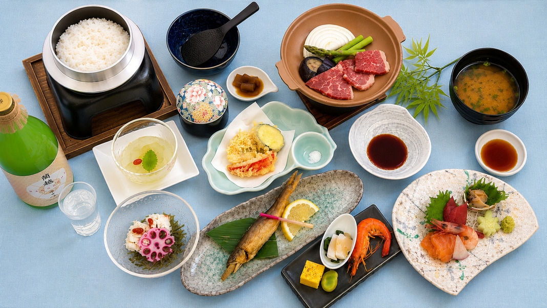 ◆お盆（8/10〜8/15）は温泉自慢の宿でのんびりと♪ご夕食は絶品釜炊きご飯を堪能！＜夕朝食付＞