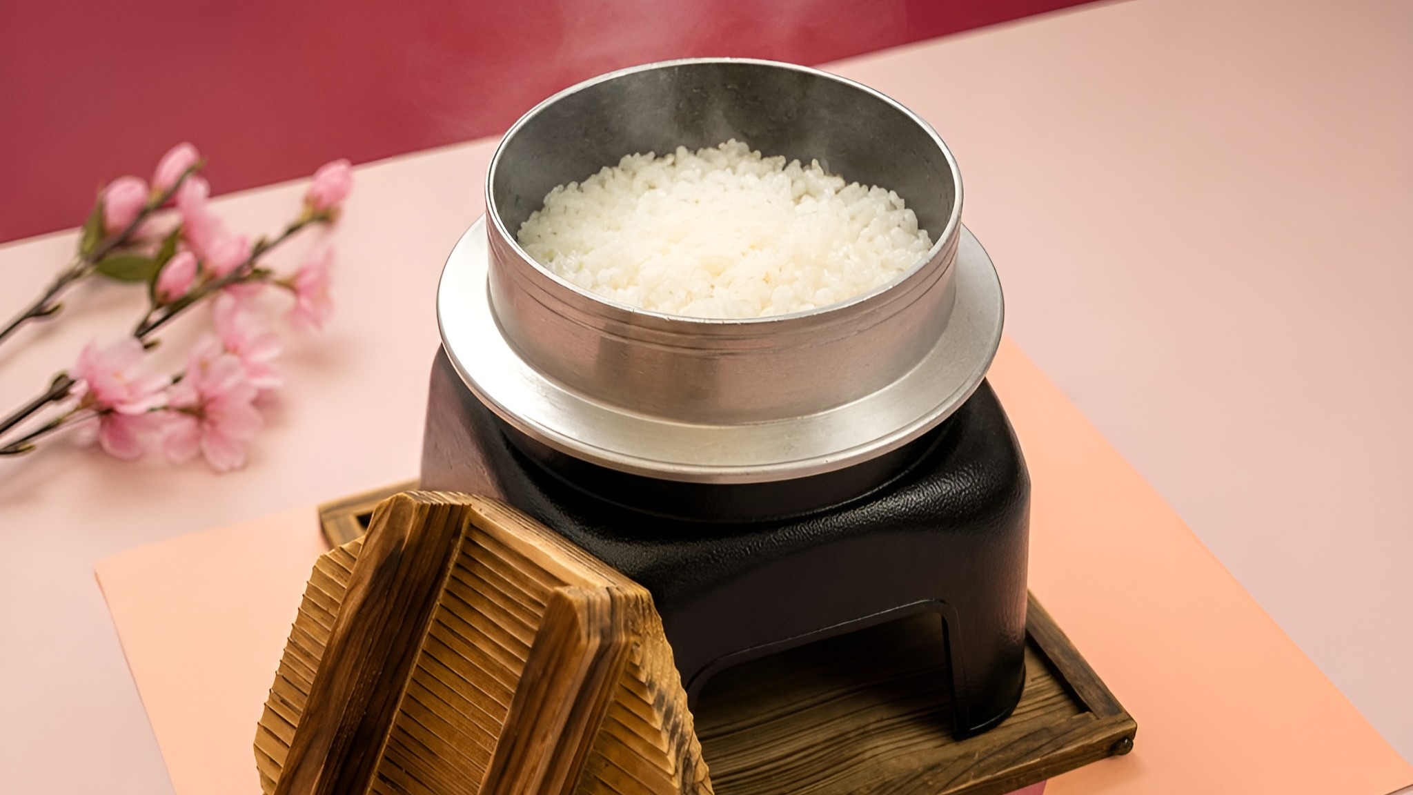 ◆【ご夕食・春会席】蘭越町産「ゆめぴりか」の釜ご飯