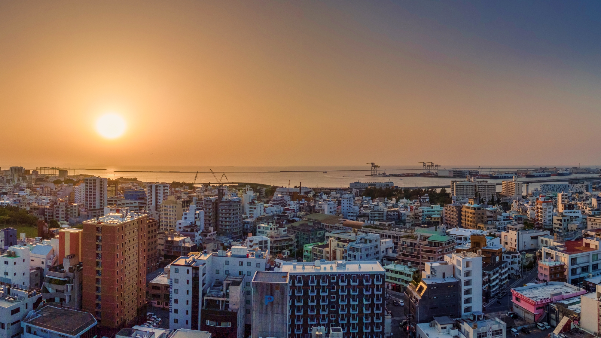 サンセット（ドローン撮影）