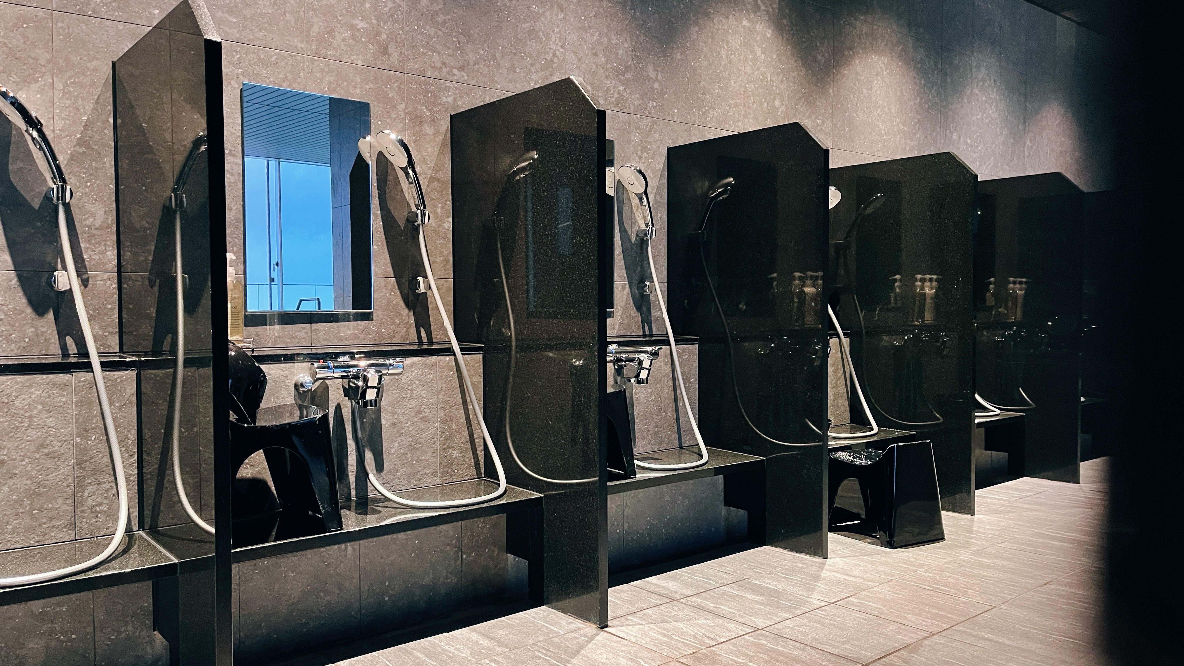 切り替え可能なシャワーヘッドで快適