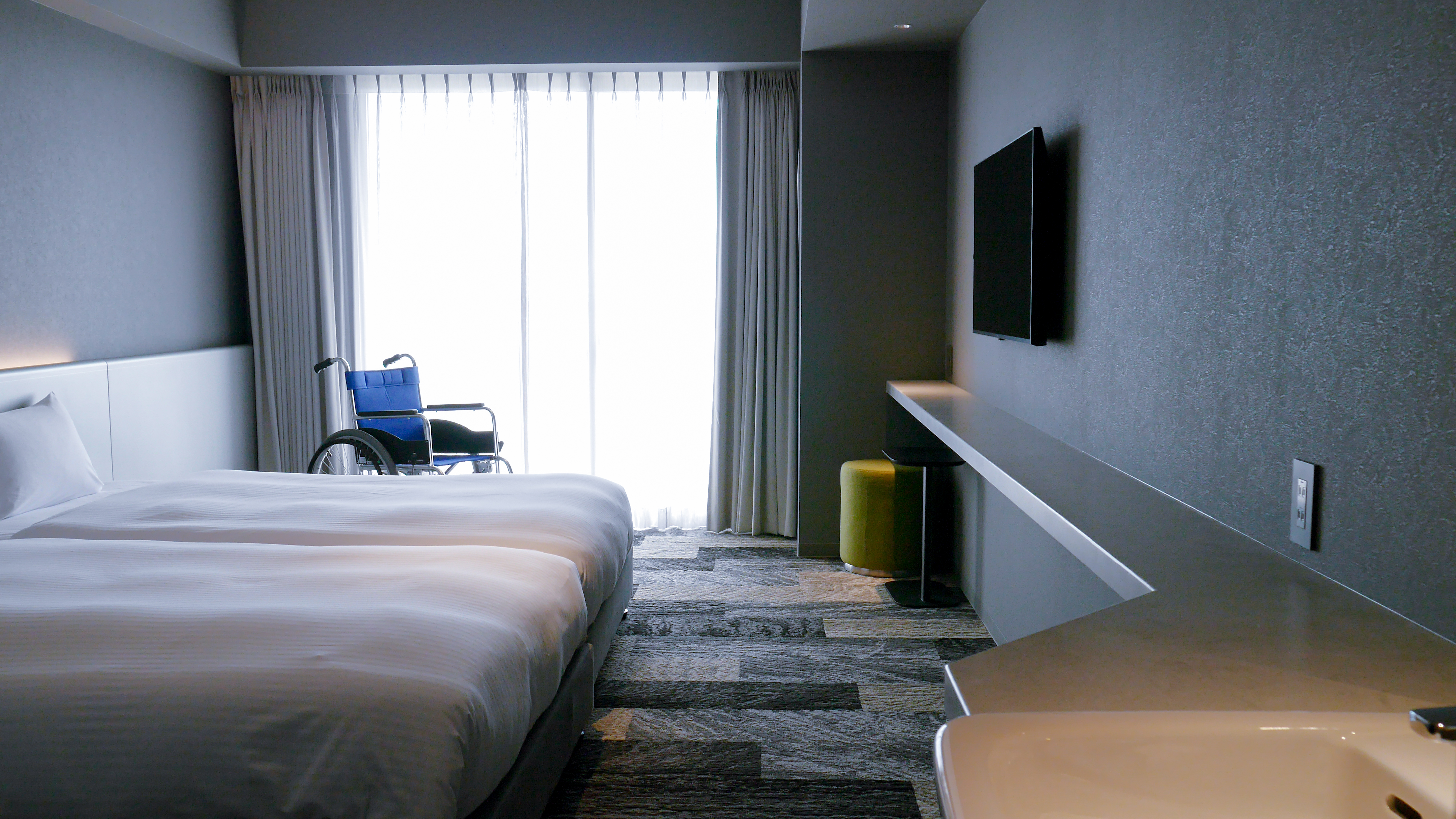 バリアフリーツインルームは30㎡以上の広々空間