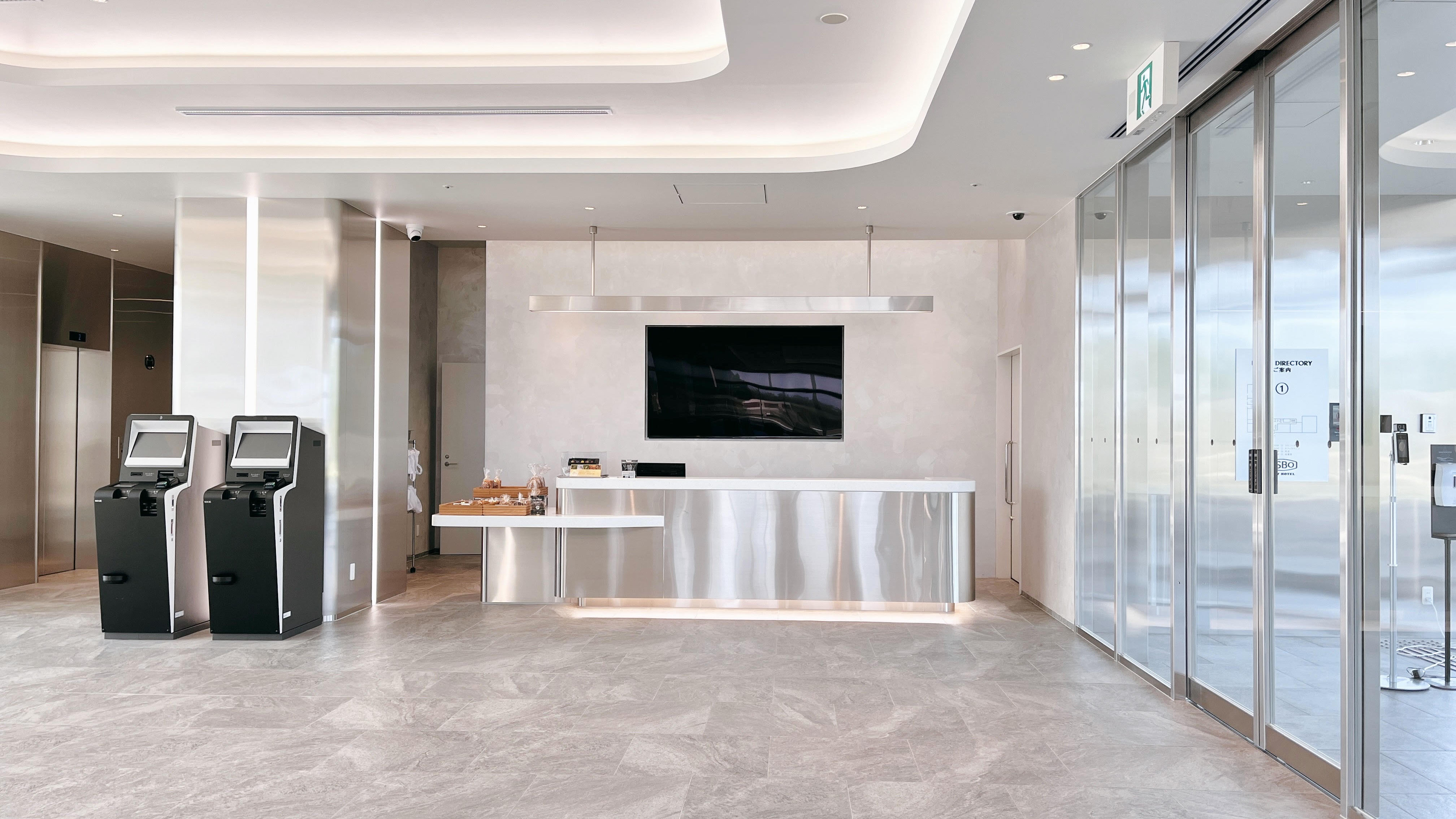 洗練されたロビースペース