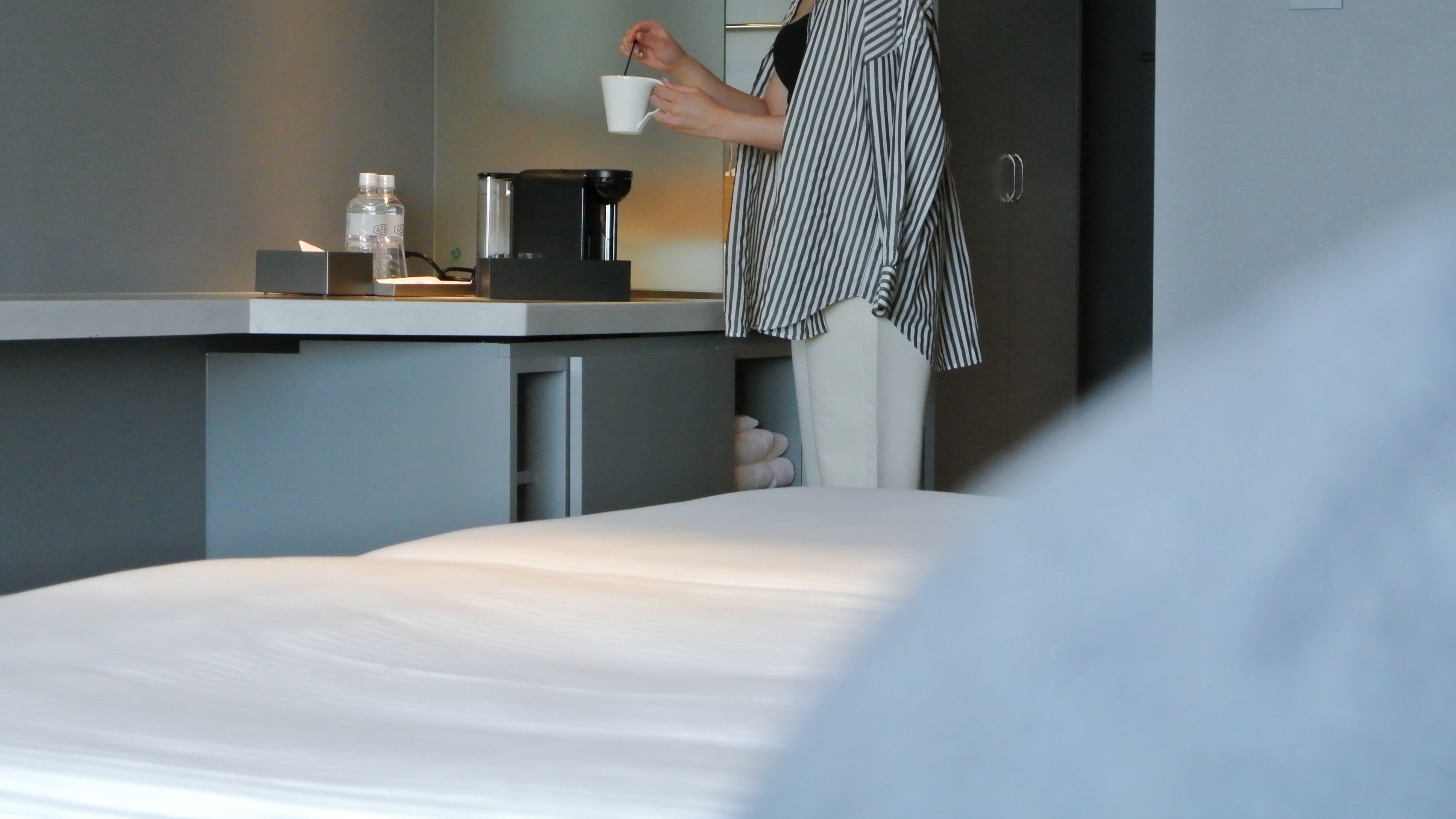 海を眺めながらゆっくりとコーヒータイムを