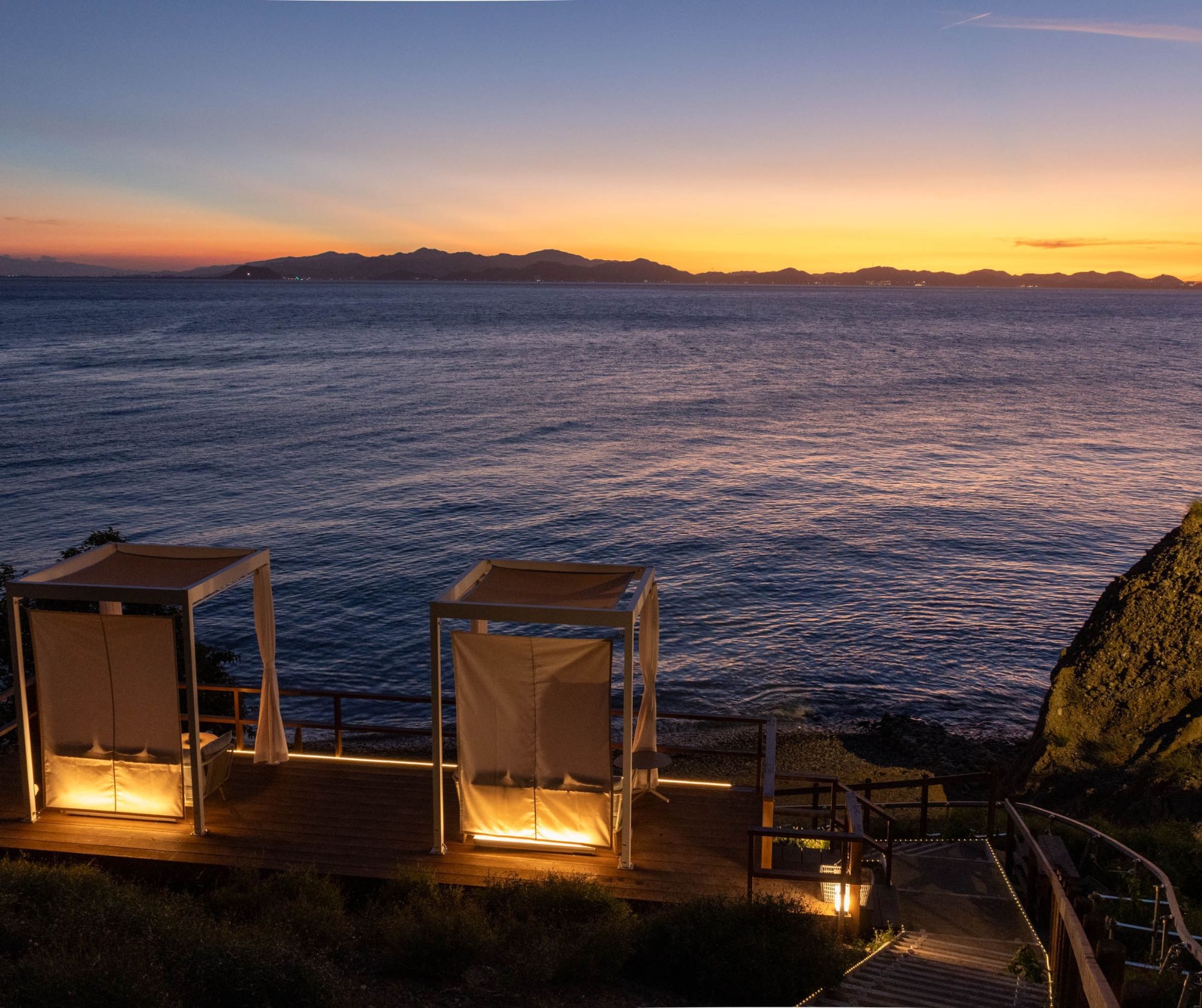 【朝夕食付】SUNSET CABIN ディナープラン　海と空に囲まれる特別な夜