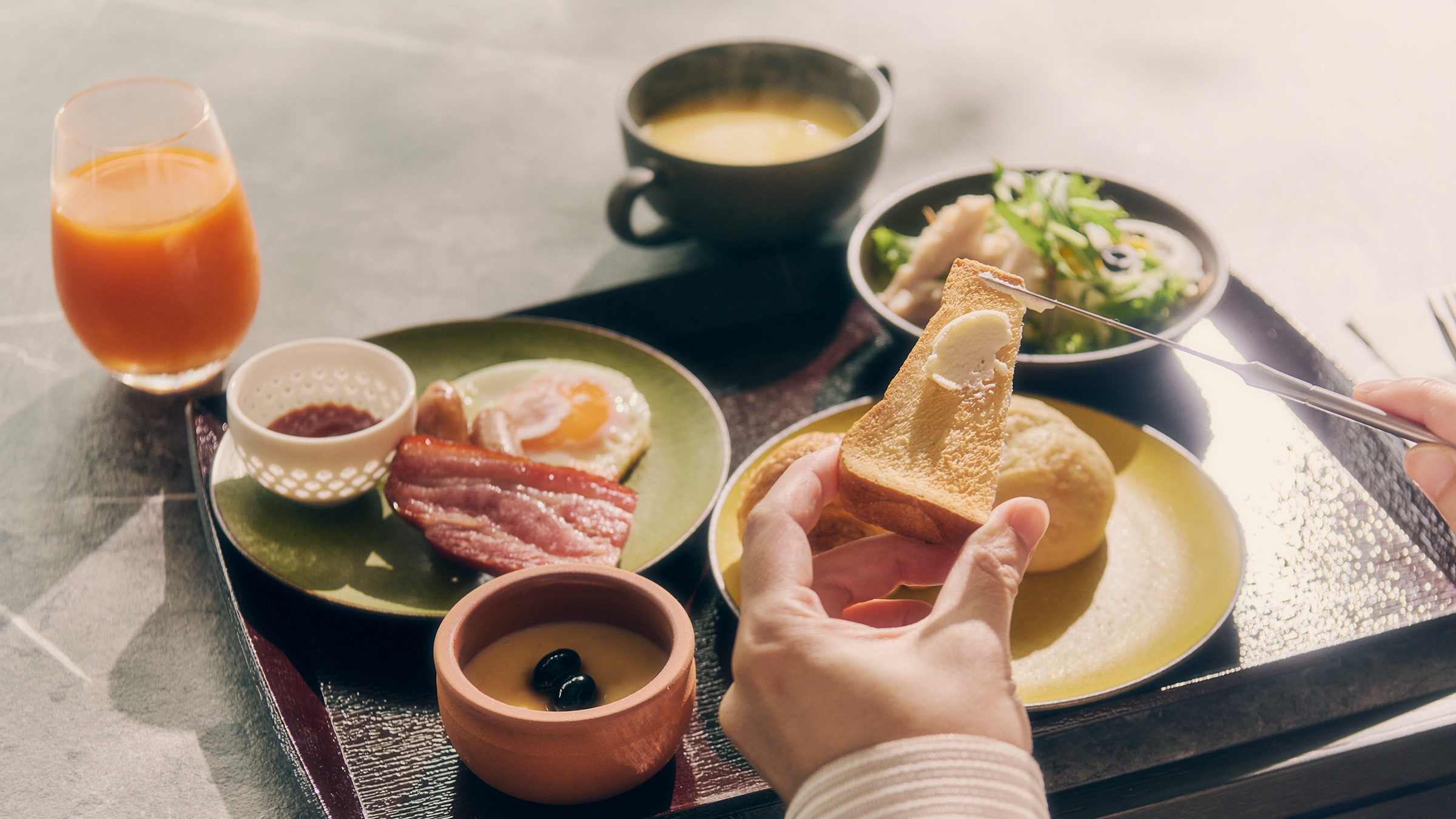 ＜朝食＞盛り付け一例